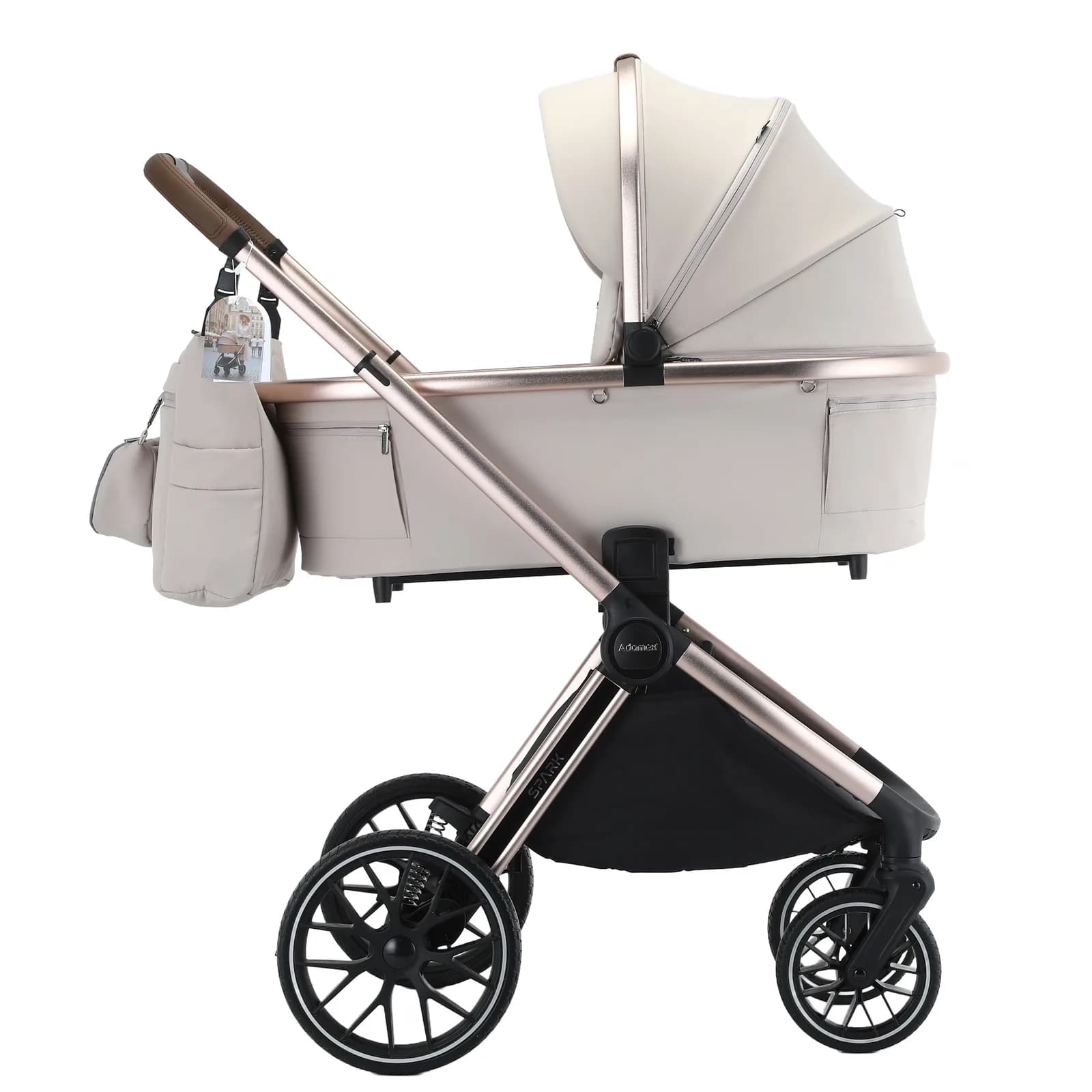 Коляска універсальна 2в1 Adamex Spark 9 Champagne Beige фото 2