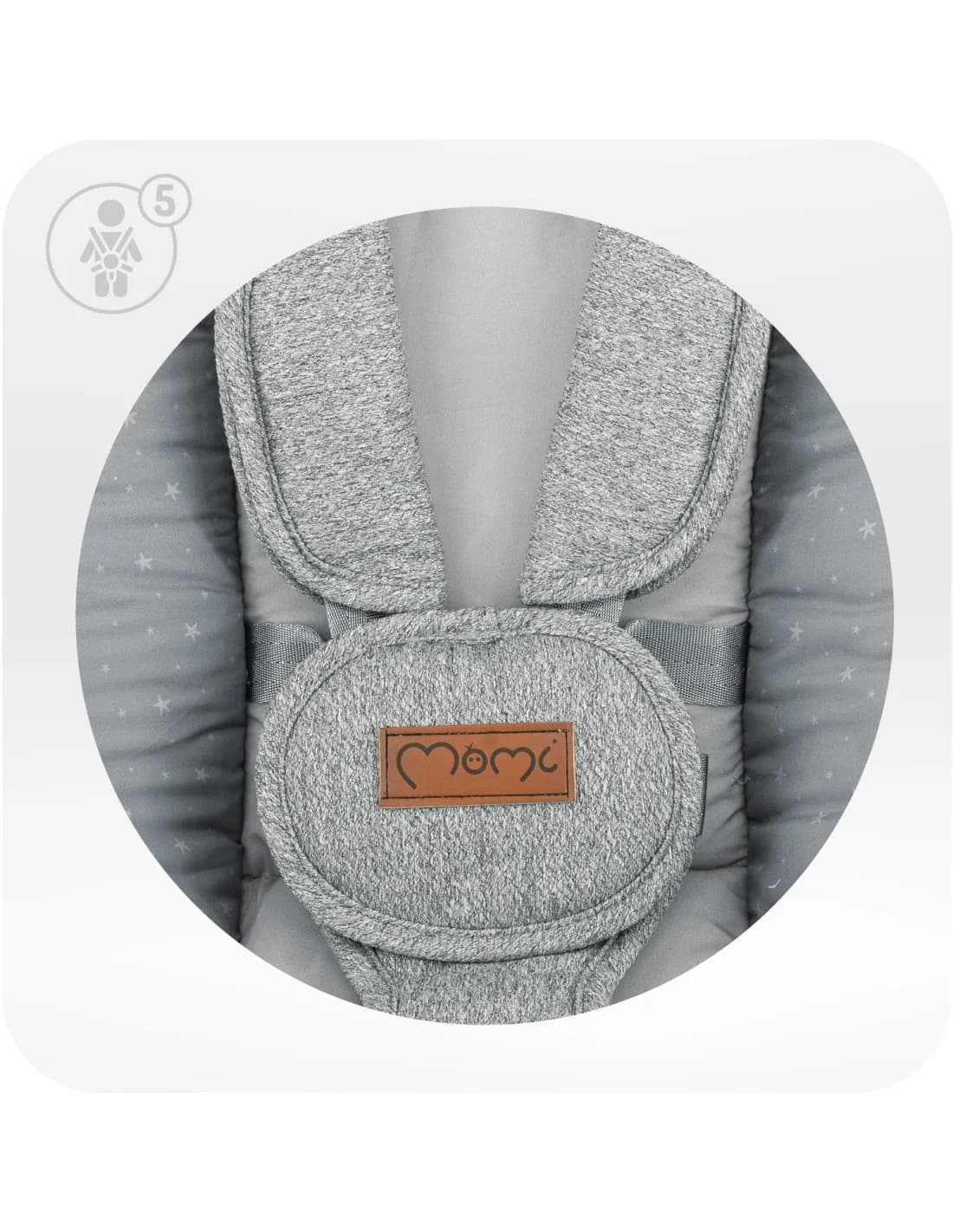 Шезлонг-гойдалка MoMi PEARL Grey BULE00040 фото 6