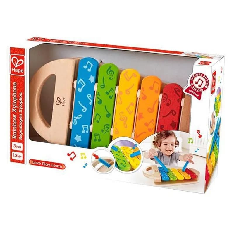 Ксилофон дерев'яний Hape Веселка E0606 фото 5