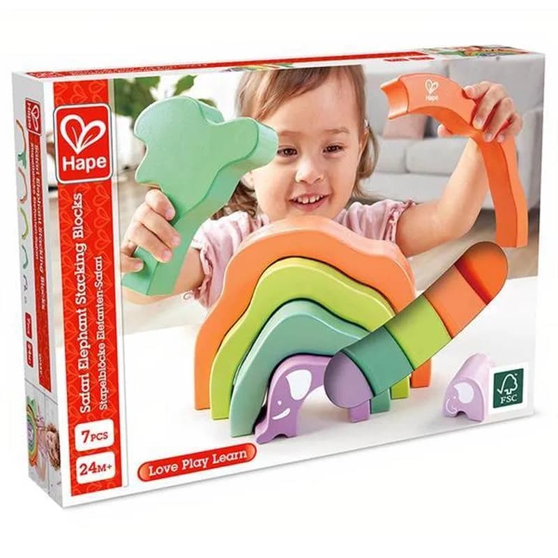 Пірамідка дерев'яна Hape Слоненя E0489 фото 5