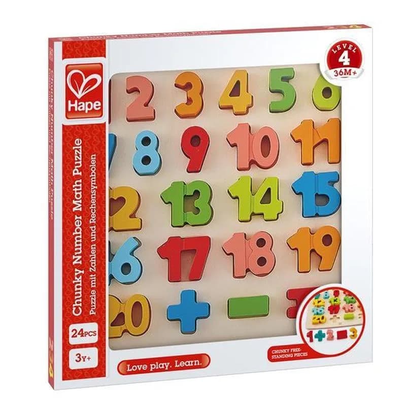 Пазл дерев'яний Hape Цифри E1550 фото 3
