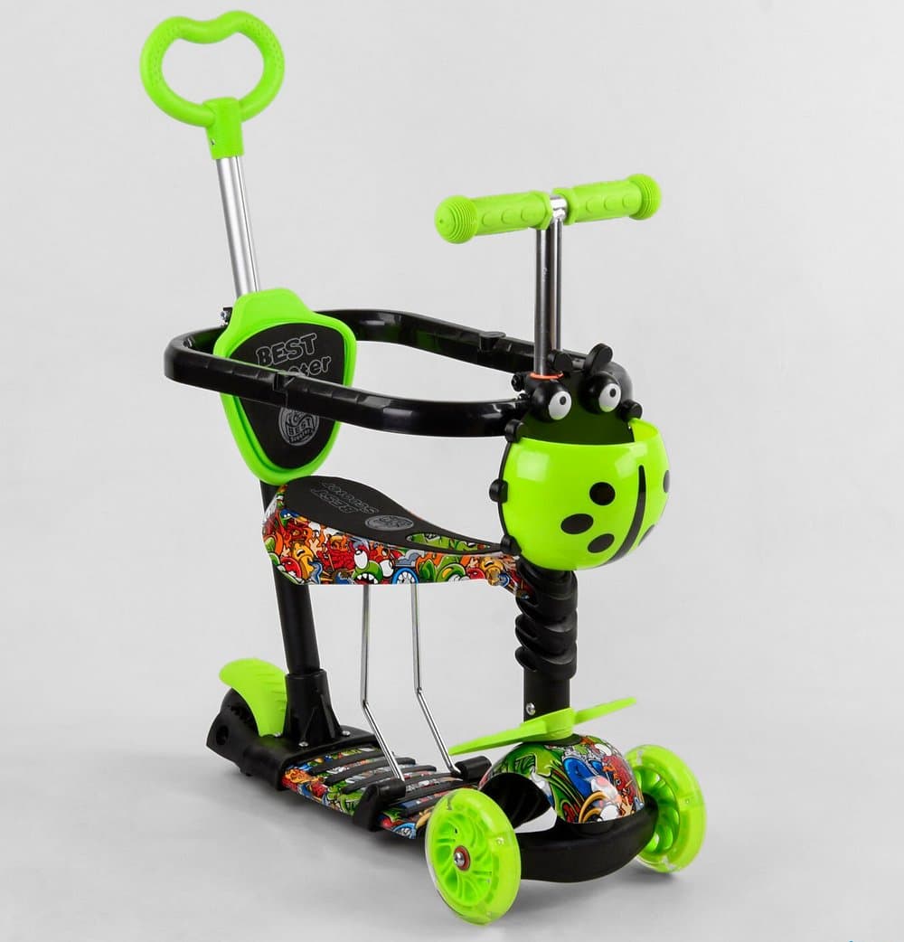 Самокат Best Scooter 3-х колісний з ручкою i бампером 5в1 S7407