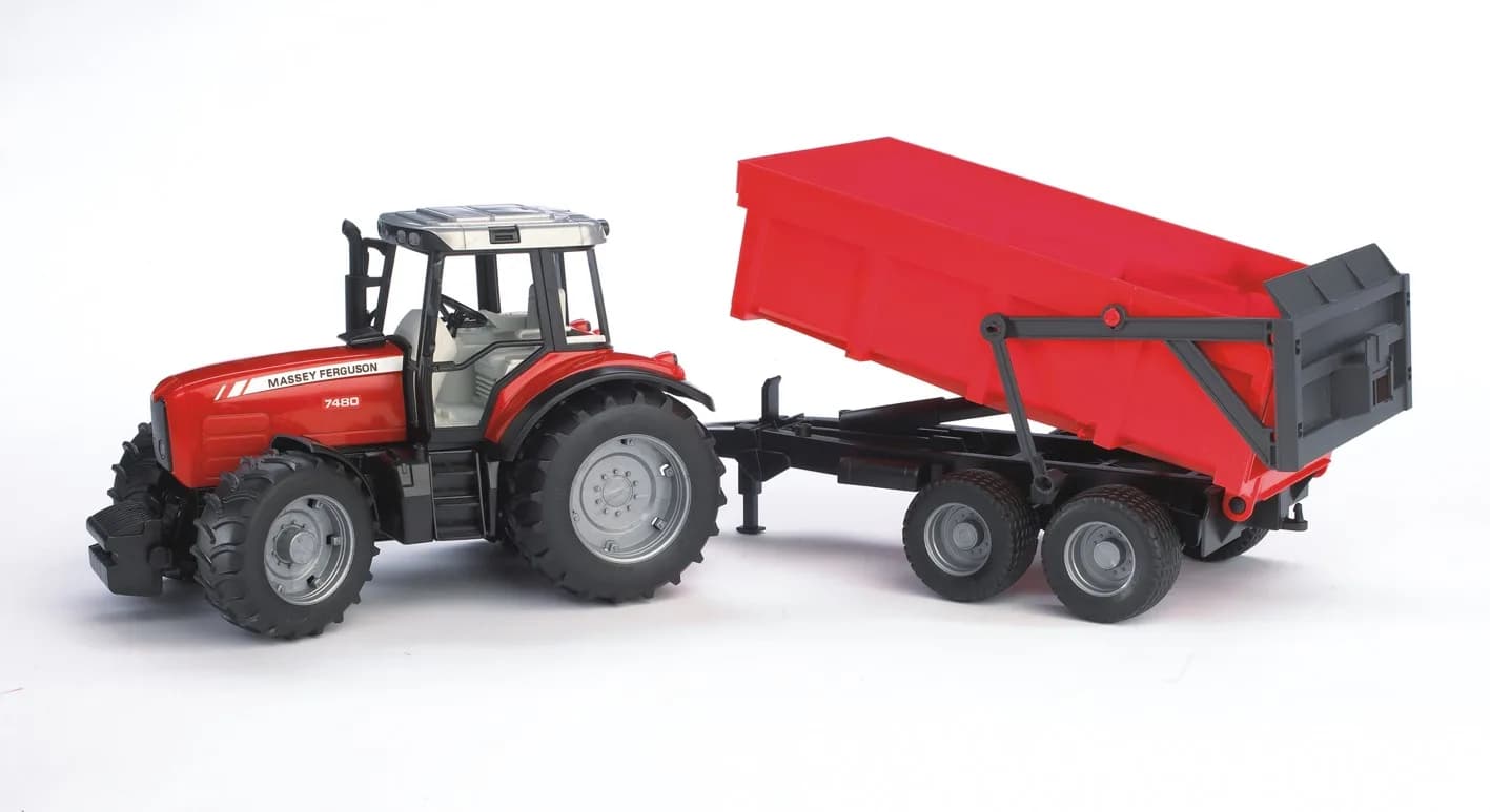 Трактор Massey Ferguson 7480 з причепом 1:16 Bruder 02045 фото 3