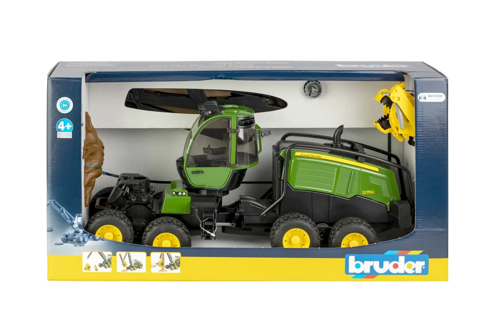 Харвестер John Deere 1270G з 1 колодою 1:16 Bruder 02135 фото 12