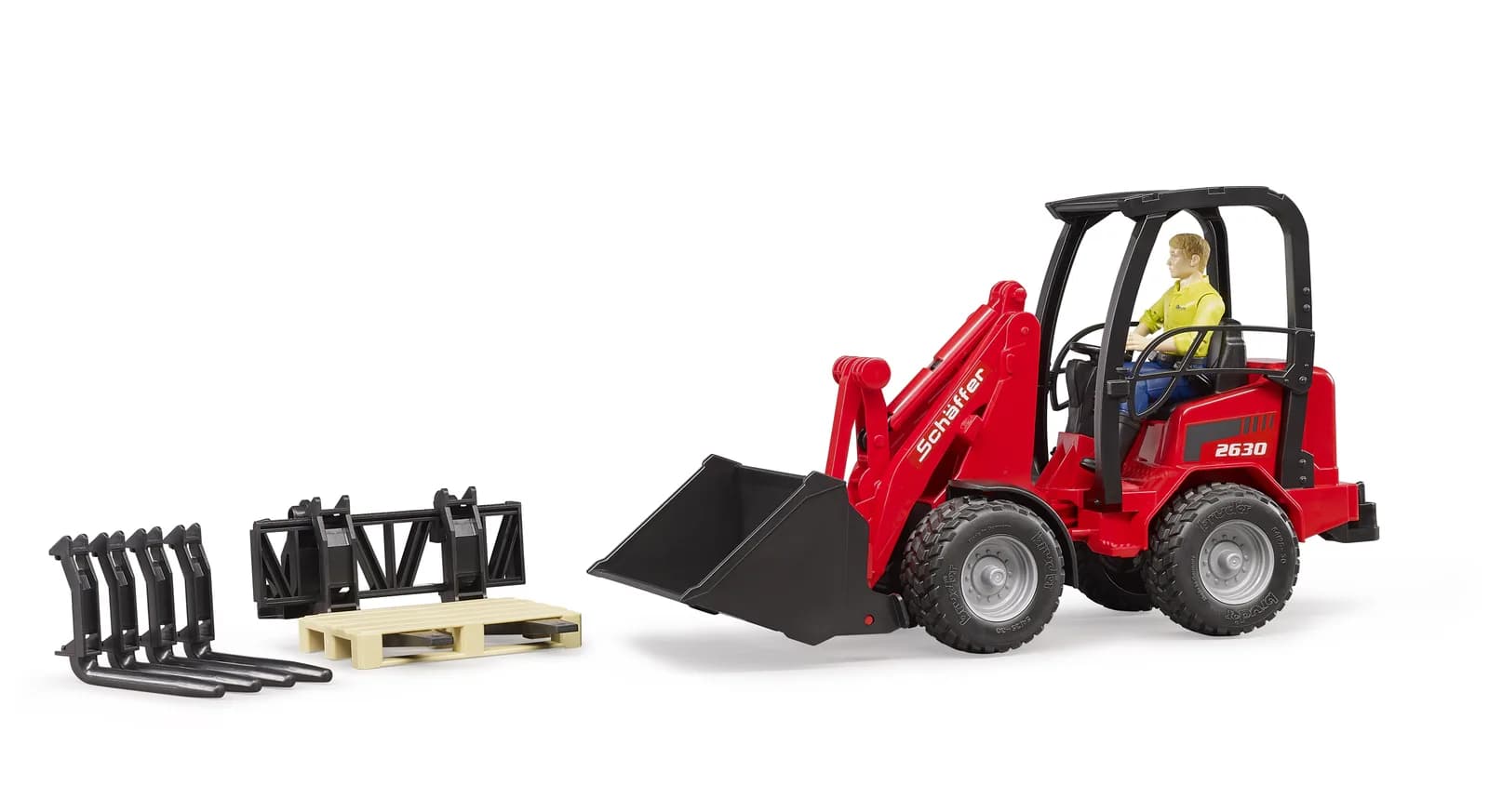 Міні-навантажувач Schaffer Compact 2630 з фігуркою та аксесуарами 1:16 Bruder 02191 фото 3