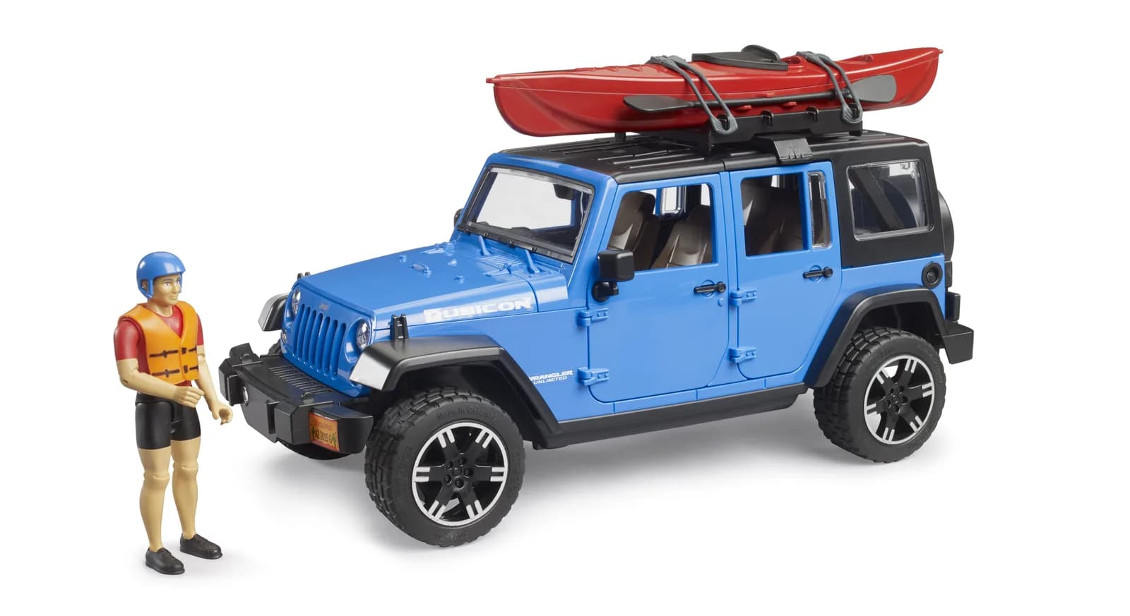 Джип Jeep Wrangler Rubicon Unlimited з каяком та фігуркою 1:16 Bruder 02529 фото 2