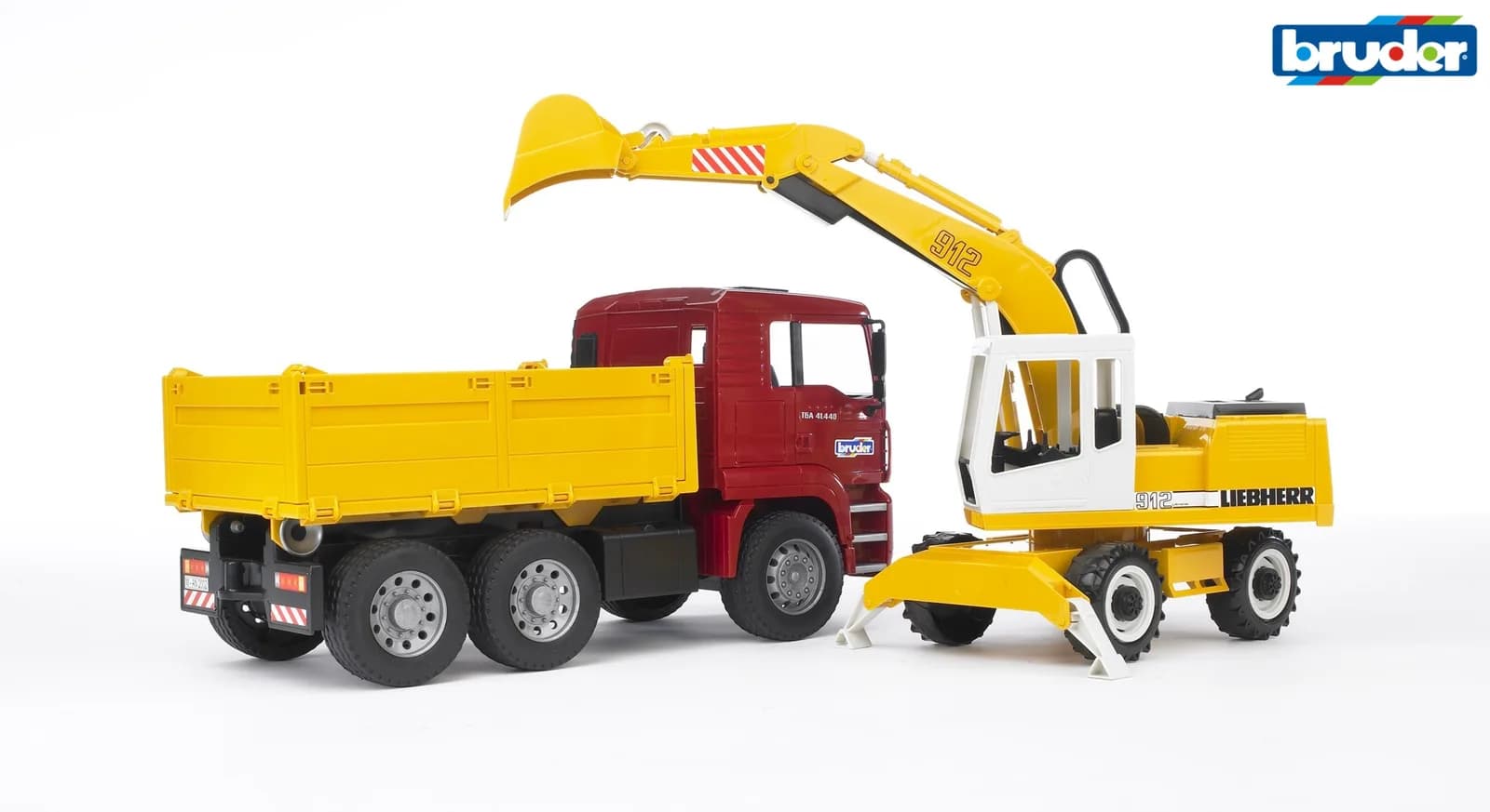 Самоскид-вантажівка МАN та екскаватор Liebherr 1:16 Bruder 02751 фото 2