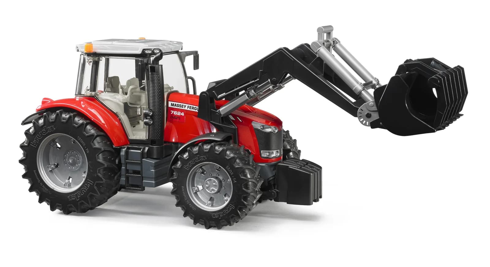 Трактор Massey Ferguson 7624 з переднім наватажувачем 1:16 Bruder 03047 фото 5