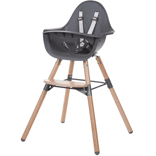 Стілець для годування Childhome Evolu 2 з бампером natural/anthracite CHEVOCHNA
