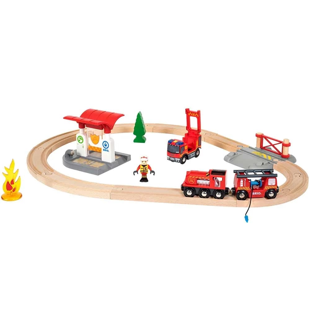Дитяча залізниця BRIO Пожежна станція 33815 фото 2