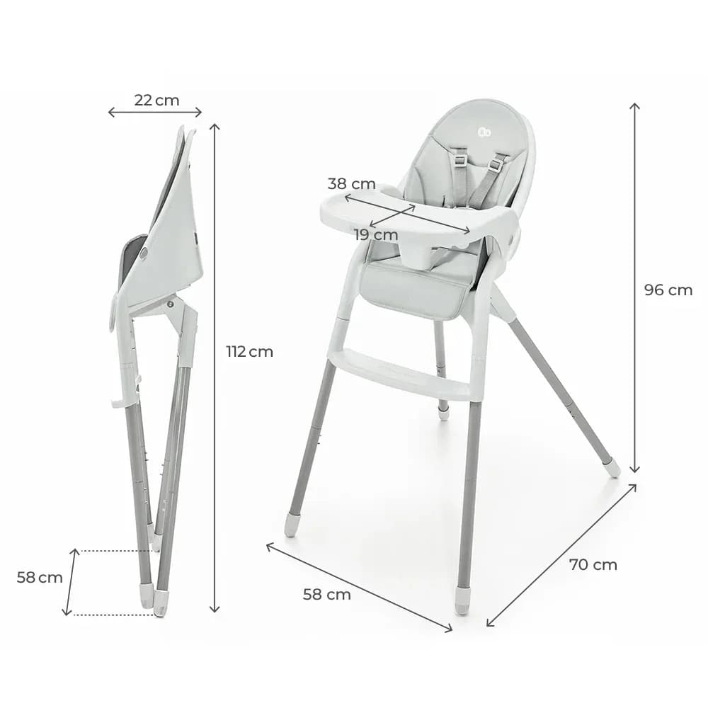 Стільчик для годування Kinderkraft Dinnly KHDINN00LGR0000 Grey фото 4