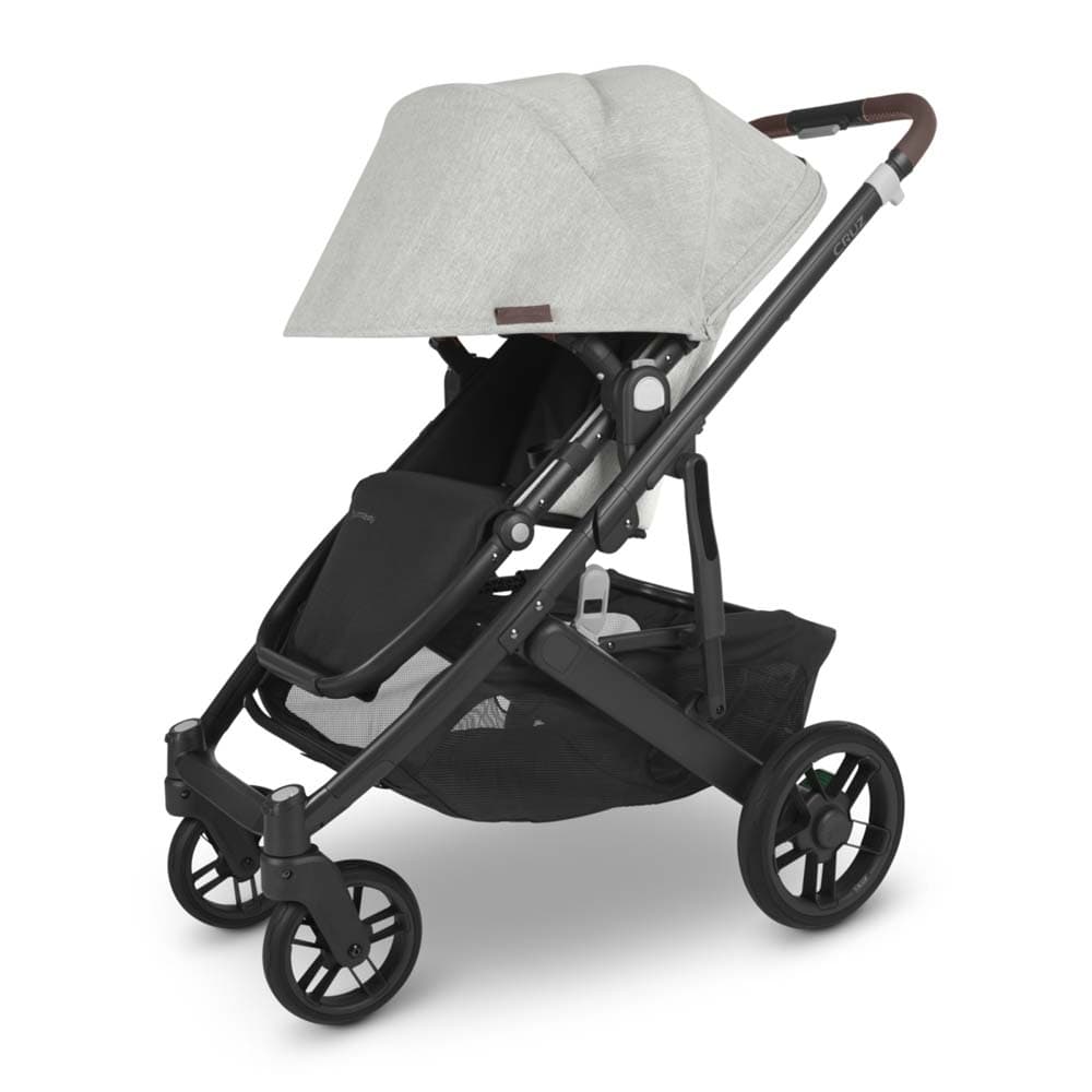 Коляска прогулянкова Uppababy Cruz V2 Anthony White and Grey chenille/Carbon frame/Chestnut leather 0420-CRZ-EU- ATH