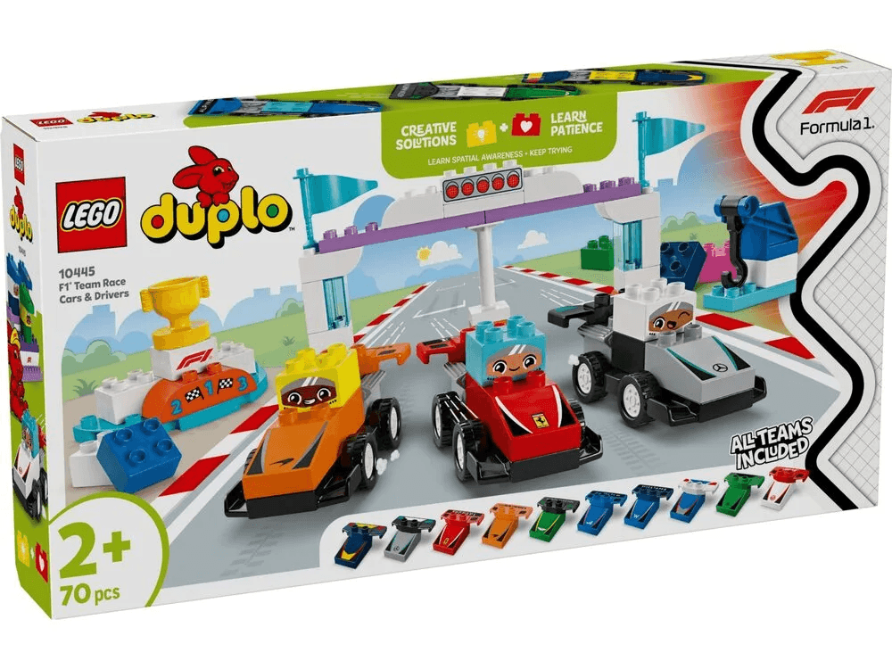 Конструктор Lego Duplo Автомобілі і пілоти команд Формули-1 70дет 10445