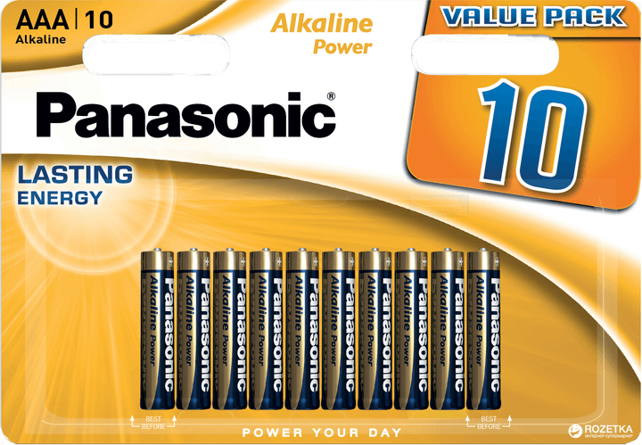 Батарейка Panasonic Alkaline Power AAA LR03REB/10BW