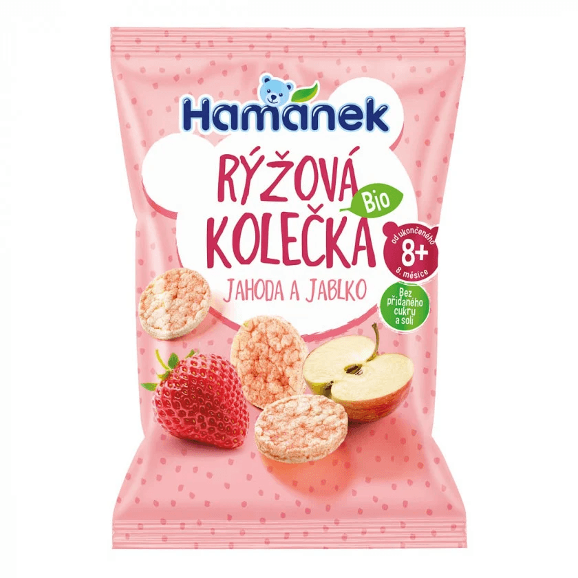 Хлібці рисові полуниця та яблуко Hamanek 35г 1215305
