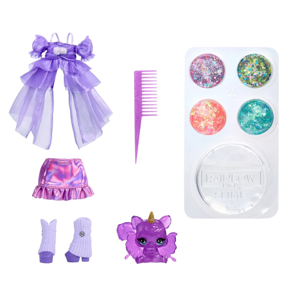 Ігровий набір з лялькою Rainbow High Rainbow Shimmers Віолетта 122425 фото 3