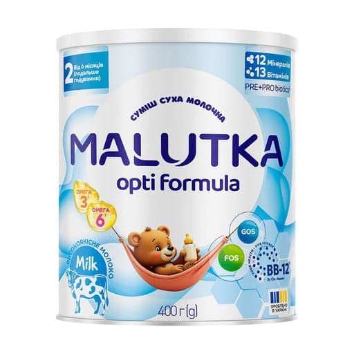 Суміш молочна Малюк Хорольський Malutka Opti Formula 2 400г 503344