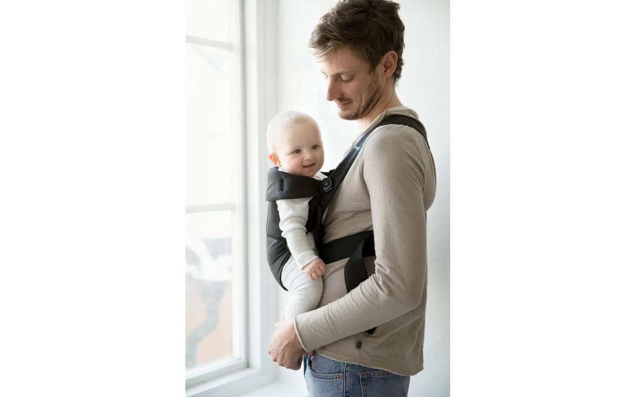 Рюкзак-кенгуру BabyBjorn Mini Cotton 0562 Black фото 2