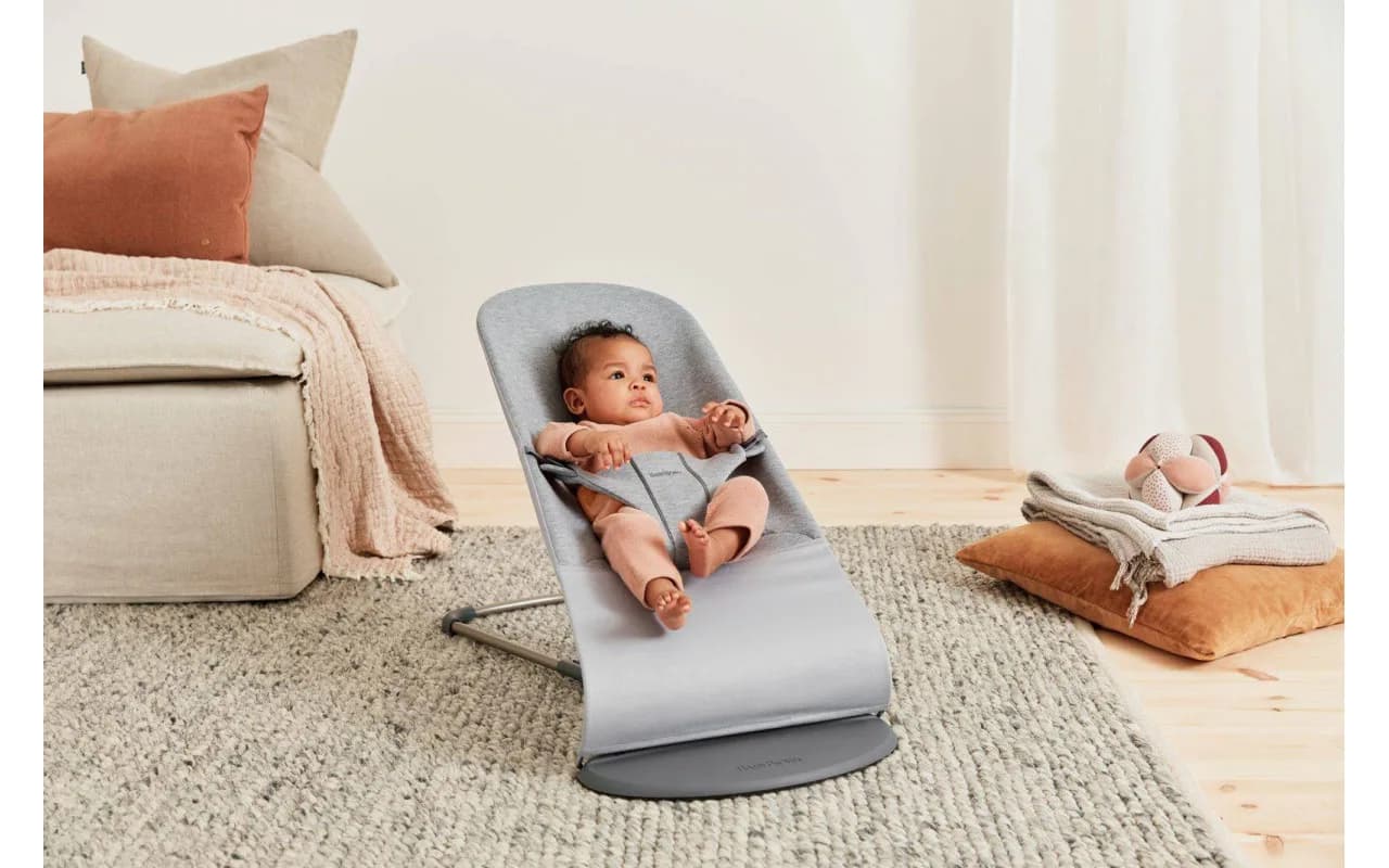 Шезлонг BabyBjorn Bouncer Bliss 3D Jersey 0723 Light Grey фото 2