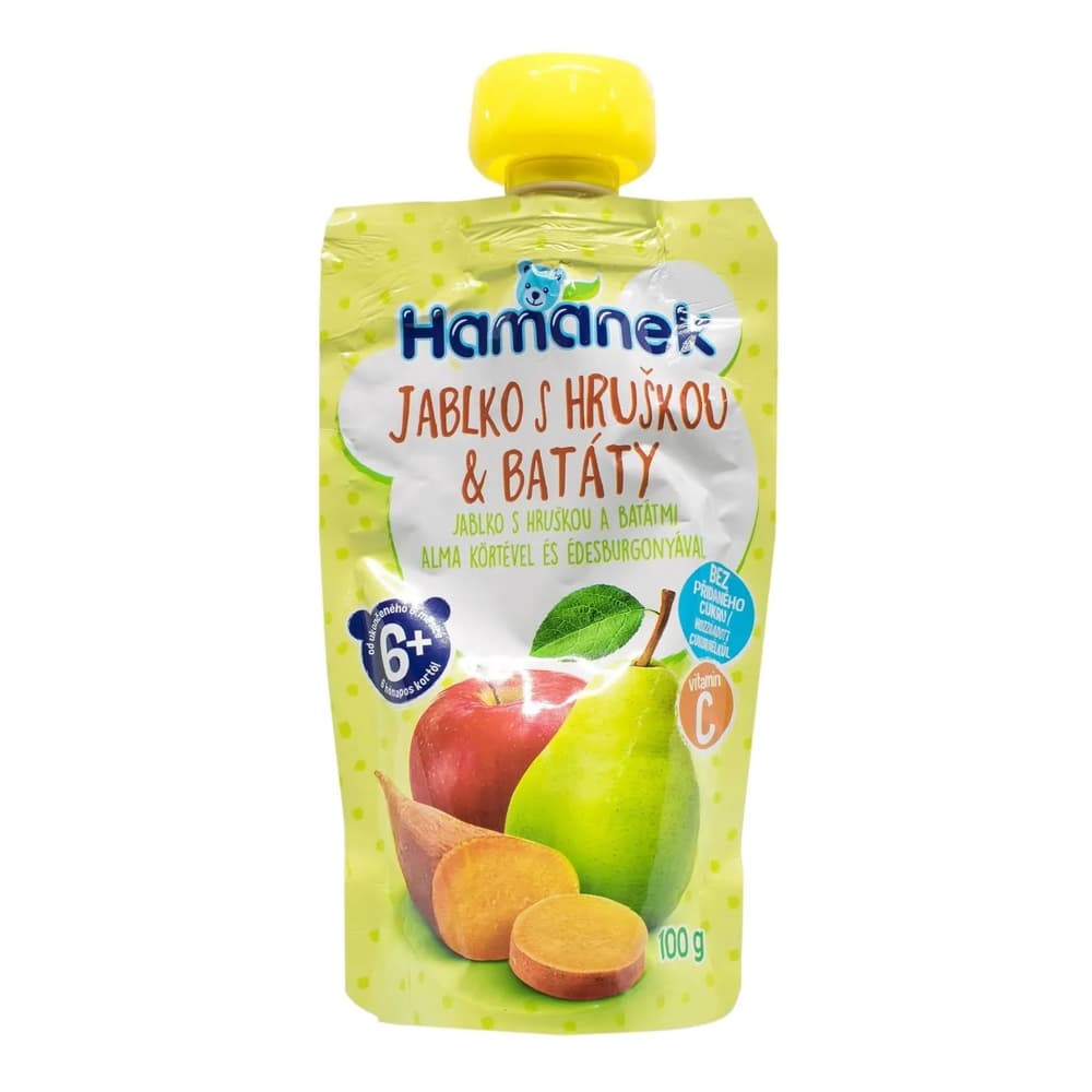 Пюре яблуко, груша, батат Hamanek 100г 1215911