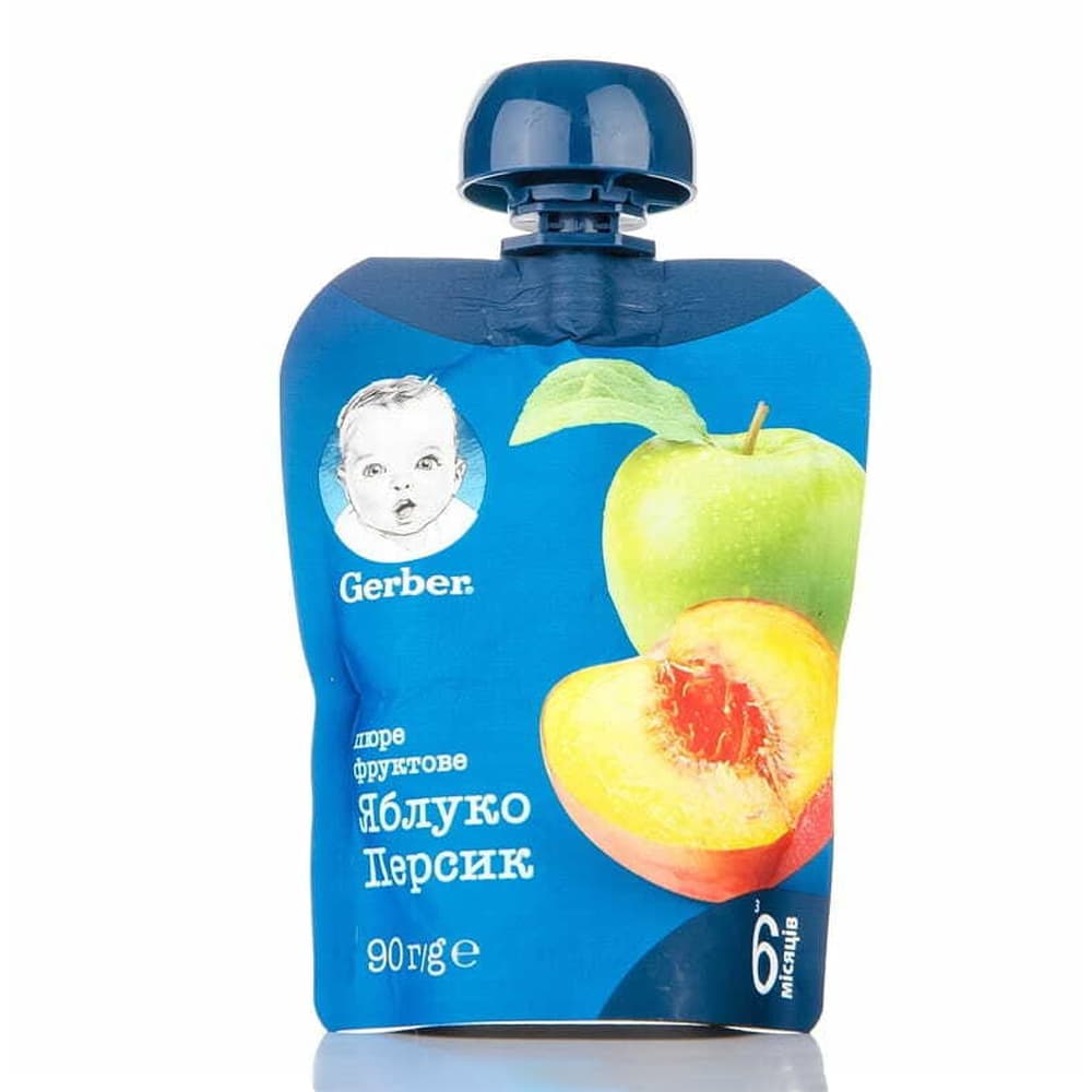 Пюре яблуко, персик Gerber 90г 550708