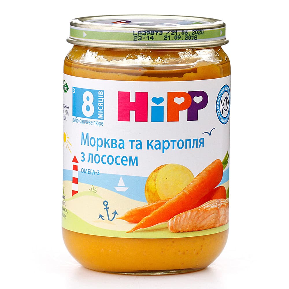 Пюре лосось у морквяно-картопляному пюре HIPP 190г 6105
