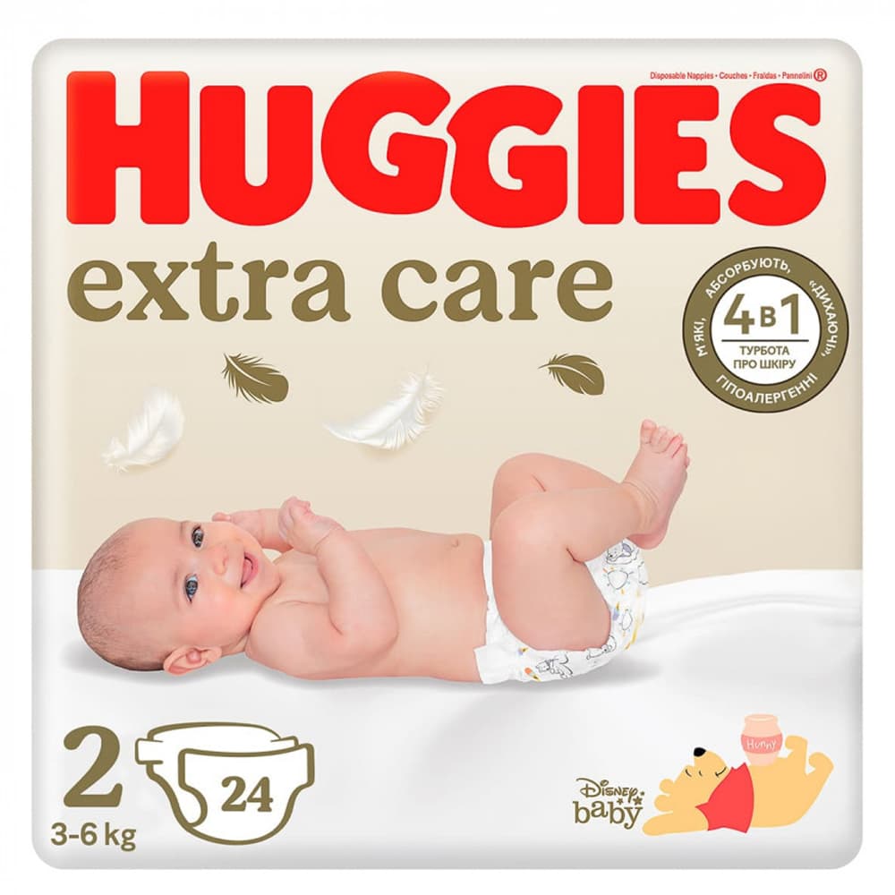 Підгузники Huggies Extra Care (2) 24шт 535502