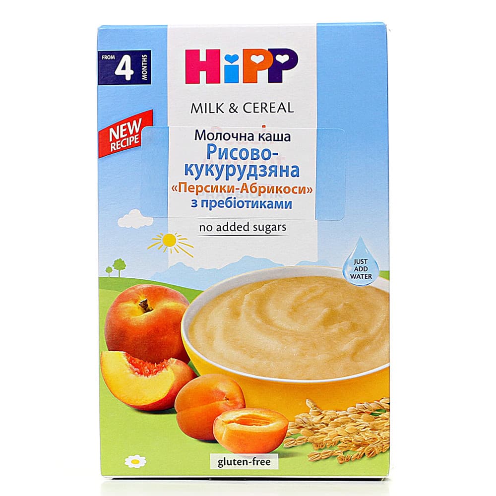 Каша молочна HIPP з персиком і абрикосом 250г 13638