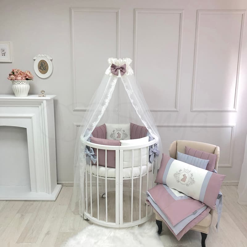Постільний комплект Маленька Соня Royal 7од 16079 Рowder pink