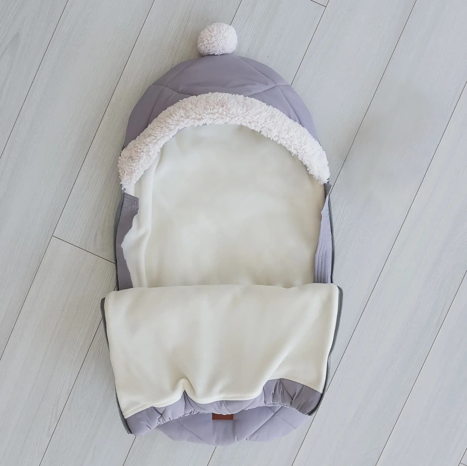Конверт-кокон "Baby" ромб Kid's Fantasy 2098 -сірий фото 2