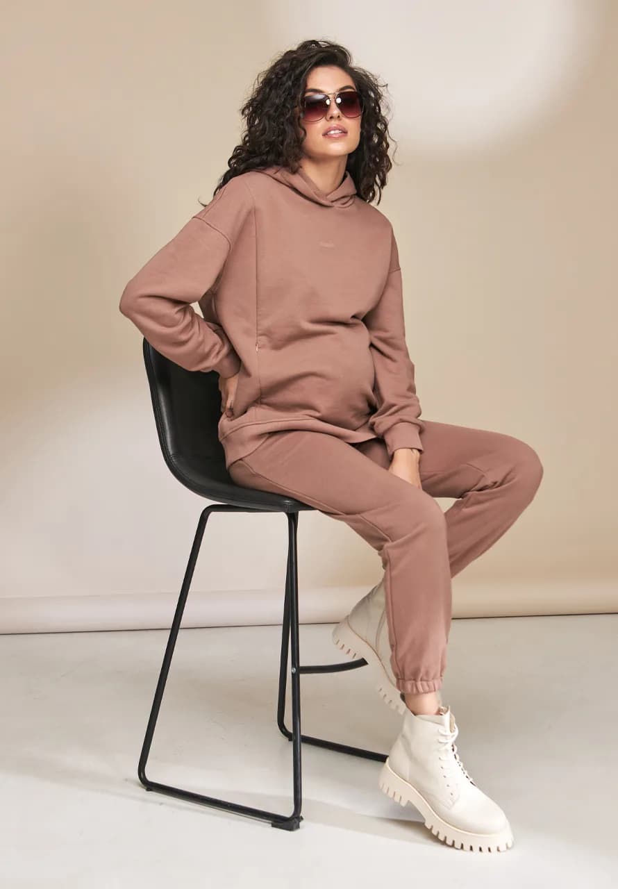 Штани спортивні S-XL Юла мама BERIT TR-33.012 -коричневий фото 5