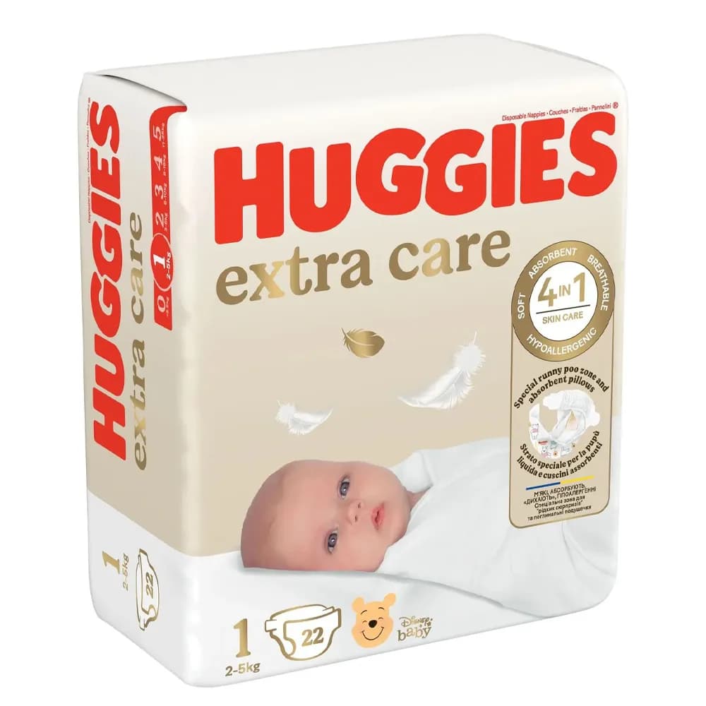 Підгузники Huggies Extra Care (1) 22шт 535832 фото 2