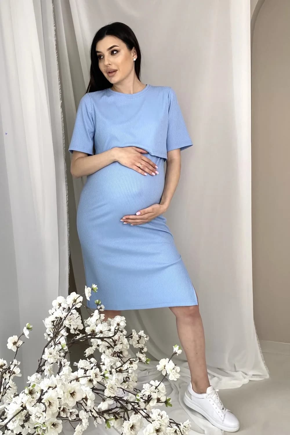 Сукня для вігітних і годування Dianora 2331 1745 -блакитний фото 2