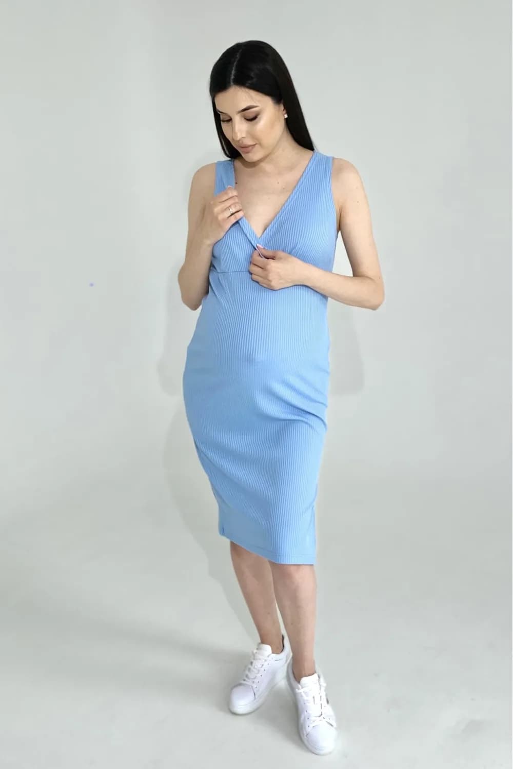 Сукня для вігітних і годування Dianora 2331 1745 -блакитний фото 9