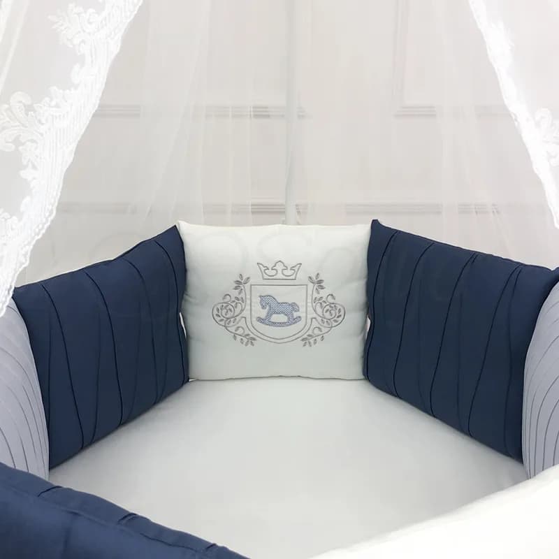Постільний комплект Маленька Соня Royal 6од 260183/1 oval Blue фото 5