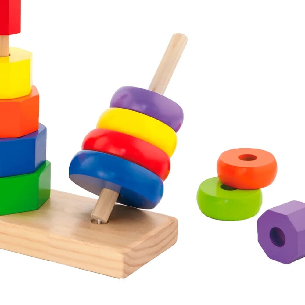 Пірамідки дерев'яні Viga Toys Три фігури 50567 фото 2