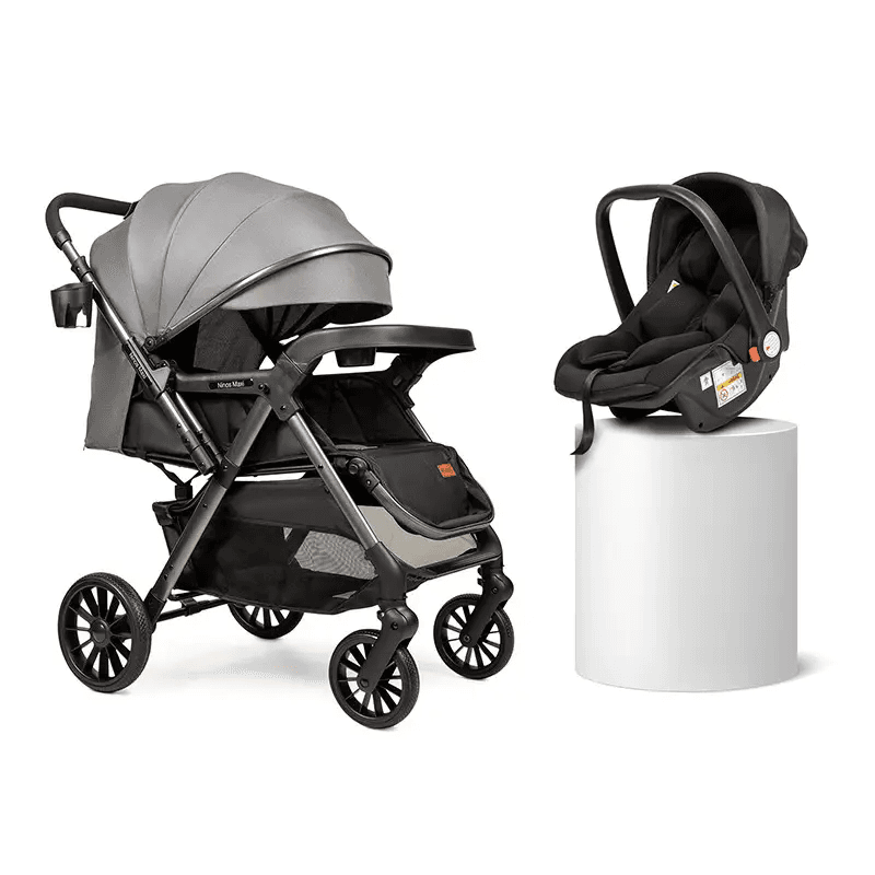 Коляска прогулянкова + автокрiсло Ninos Maxi 2 Grey, Graphite NM2025CSGB