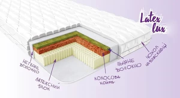 Матрац підлітковий Верес Latex LUX 140х70х10 см 51.7.04 фото 2