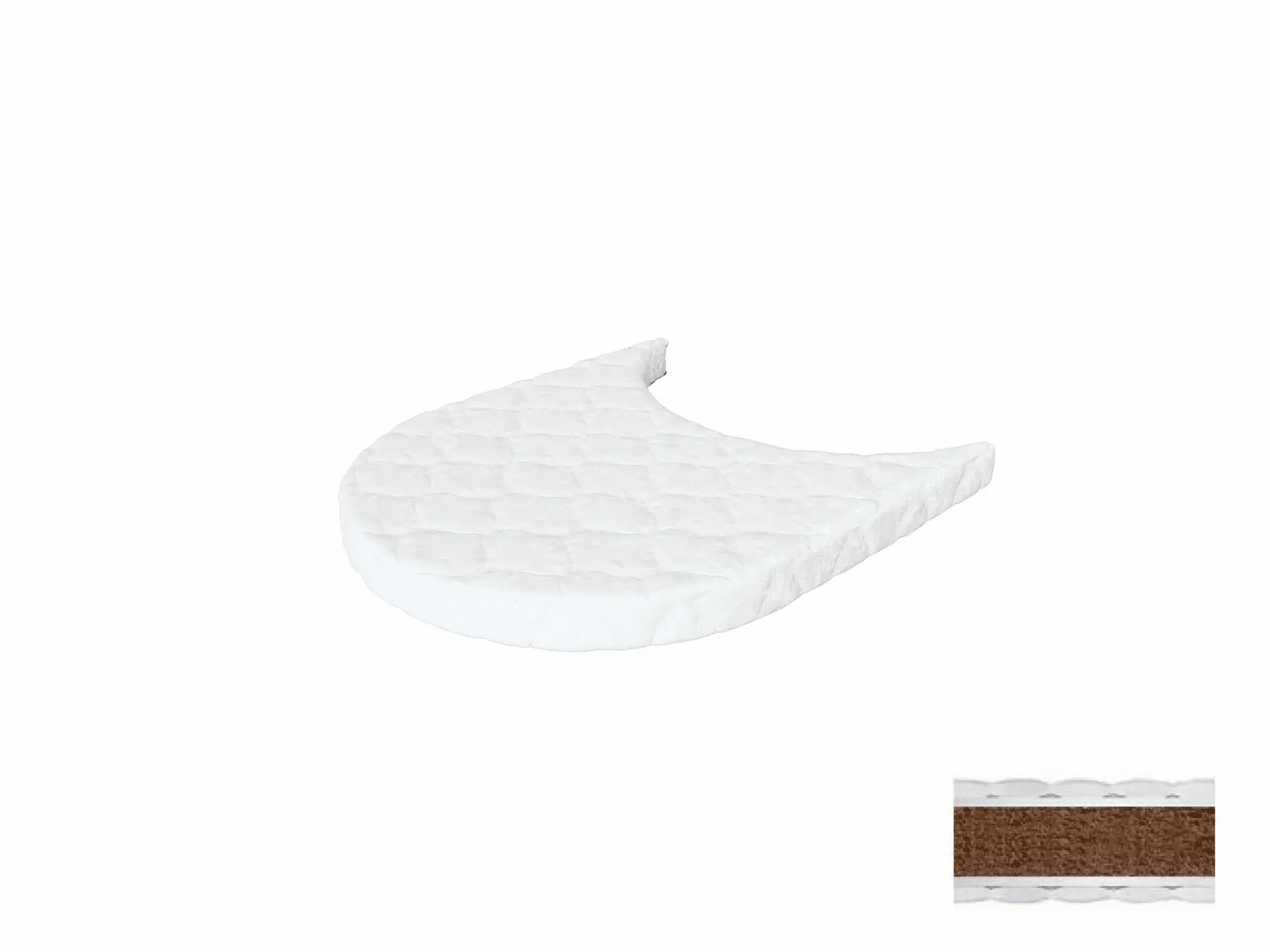 Матрац-півмісяць IngVart Smart Bed Round 60х65 см 6015252