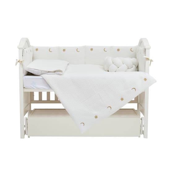 Постільний комплект Twins Cotton 7ел 4077-TCW-202 ecru/gold