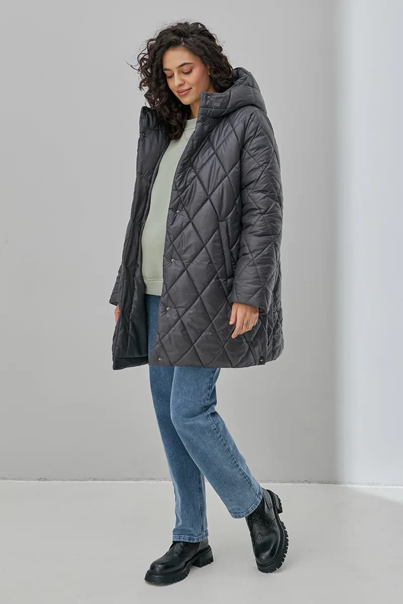 Куртка для вагітних S-XL Юла мама AKARI OW-43.021 -сірий фото 9