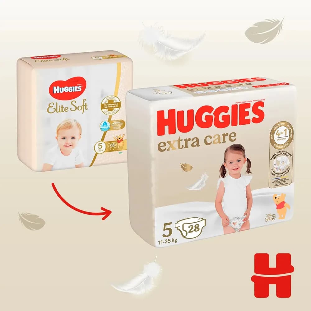 Підгузники Huggies Extra Care (5) 28шт 358315 фото 2
