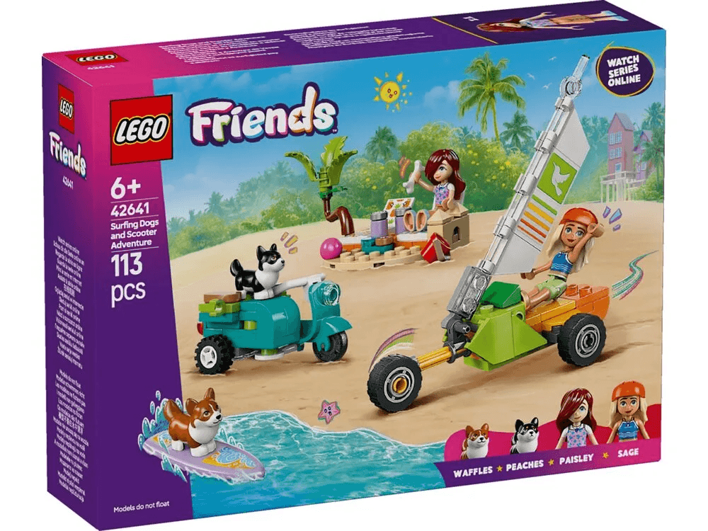 Конструктор Lego Friends Собачі пригоди на серфі та скутері 113дет 42641