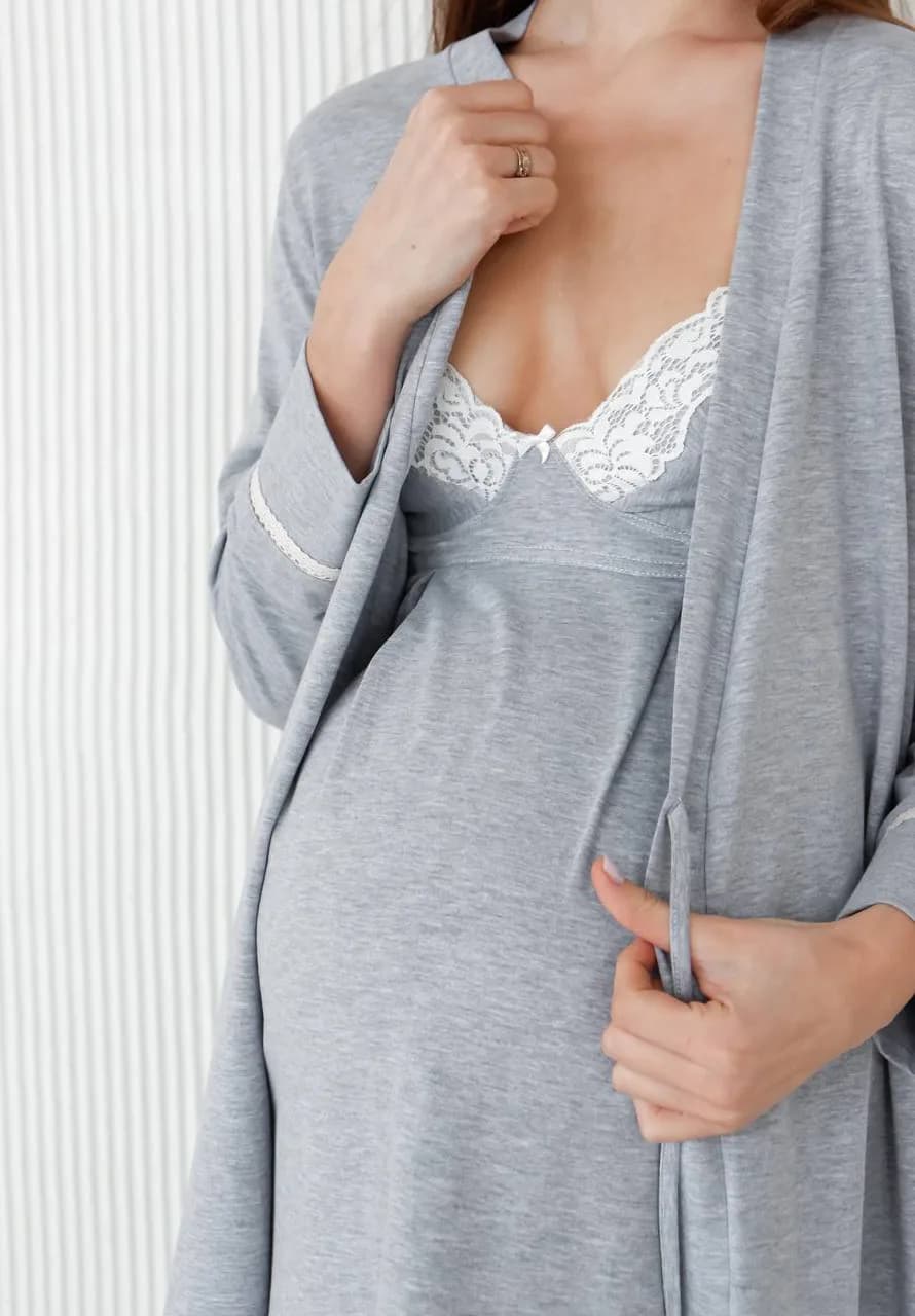 Халат для вагітних та годування XS-XL Мамин Дом La Rose 25314 фото 4 Халат для вагітних та годування XS-XL Мамин Дом La Rose 25314 фото 4