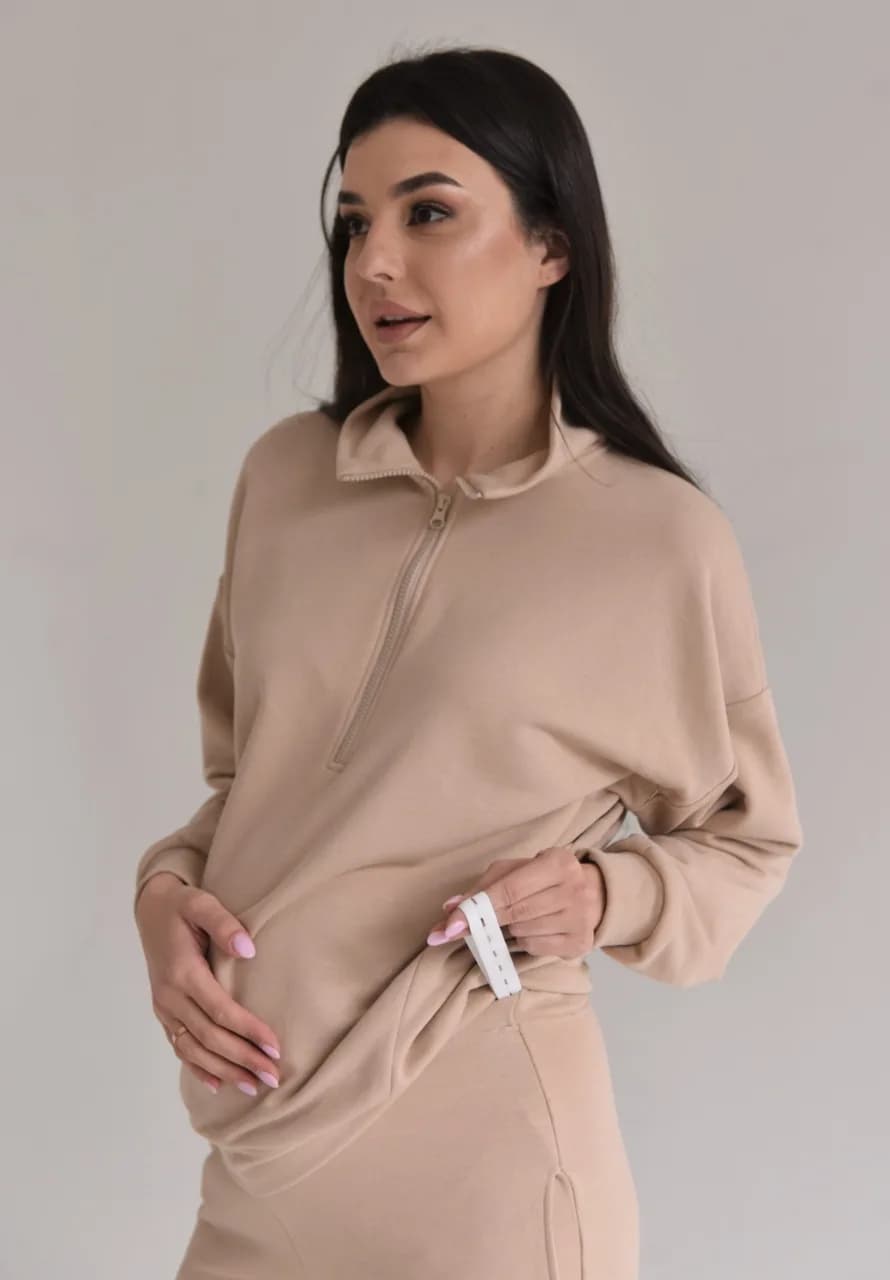 Костюм спортивний для вагітних та годування Dianora 2301(2228) 1591 -бежевий фото 4 Костюм спортивний для вагітних та годування Dianora 2301(2228) 1591 -бежевий фото 4