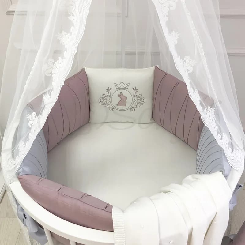 Постільний комплект Маленька Соня Royal 6од 26079/1 oval Рowder pink фото 3