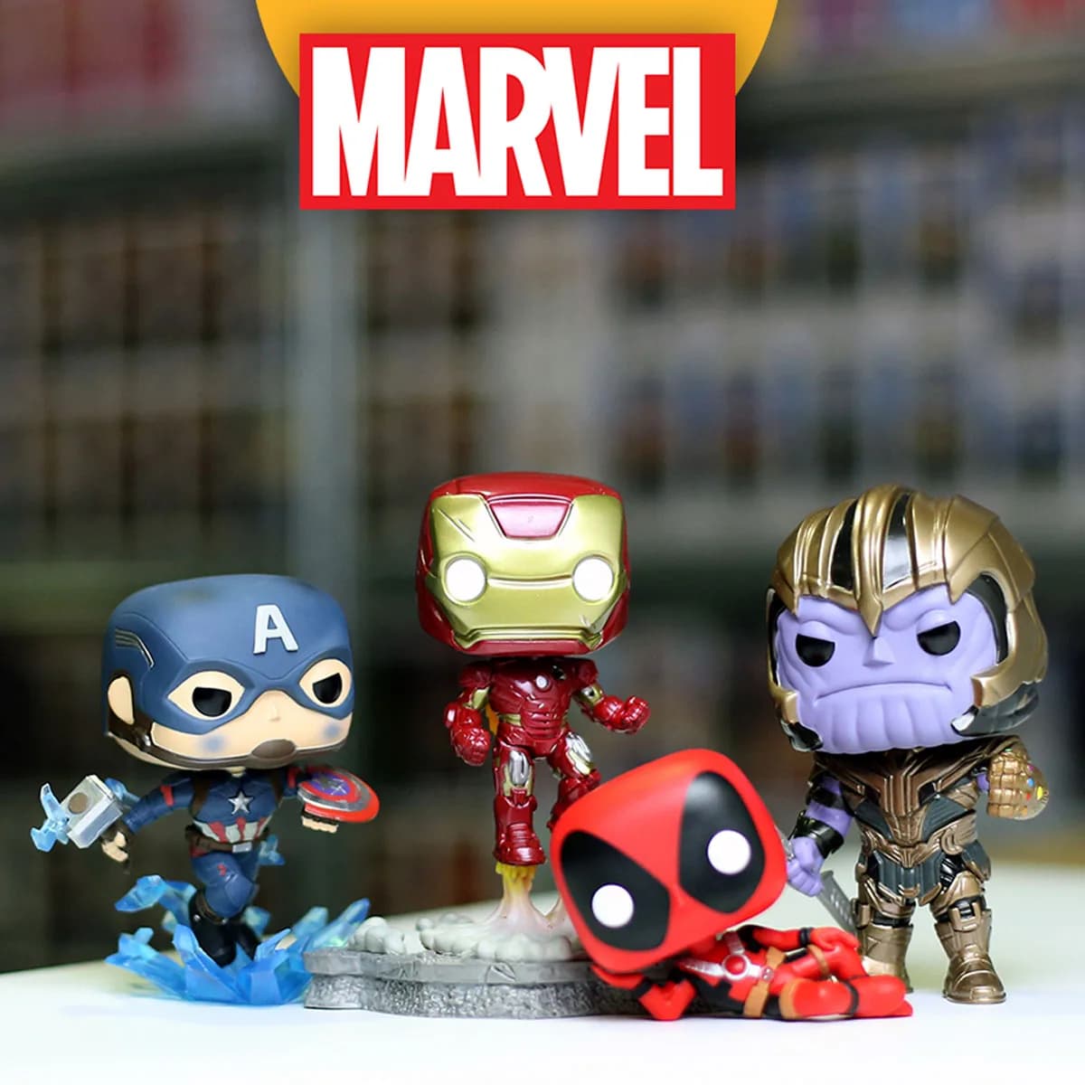 Ігрова фігурка FUNKO POP! cерії Месники: Фінал - Капітан Америка з мйольніром 45137 фото 6