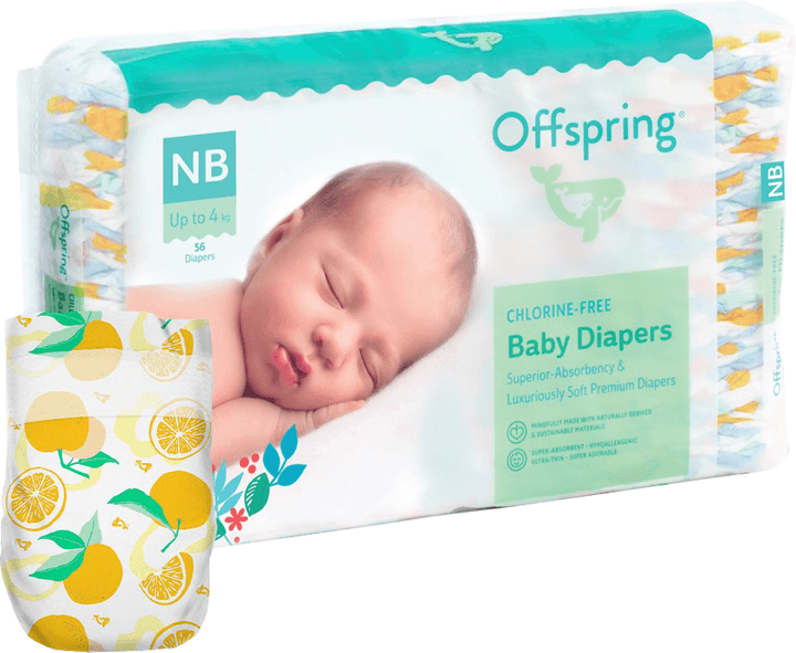 Підгузники Offspring NB 56шт DP-OI-FAT-NB56P-WTW