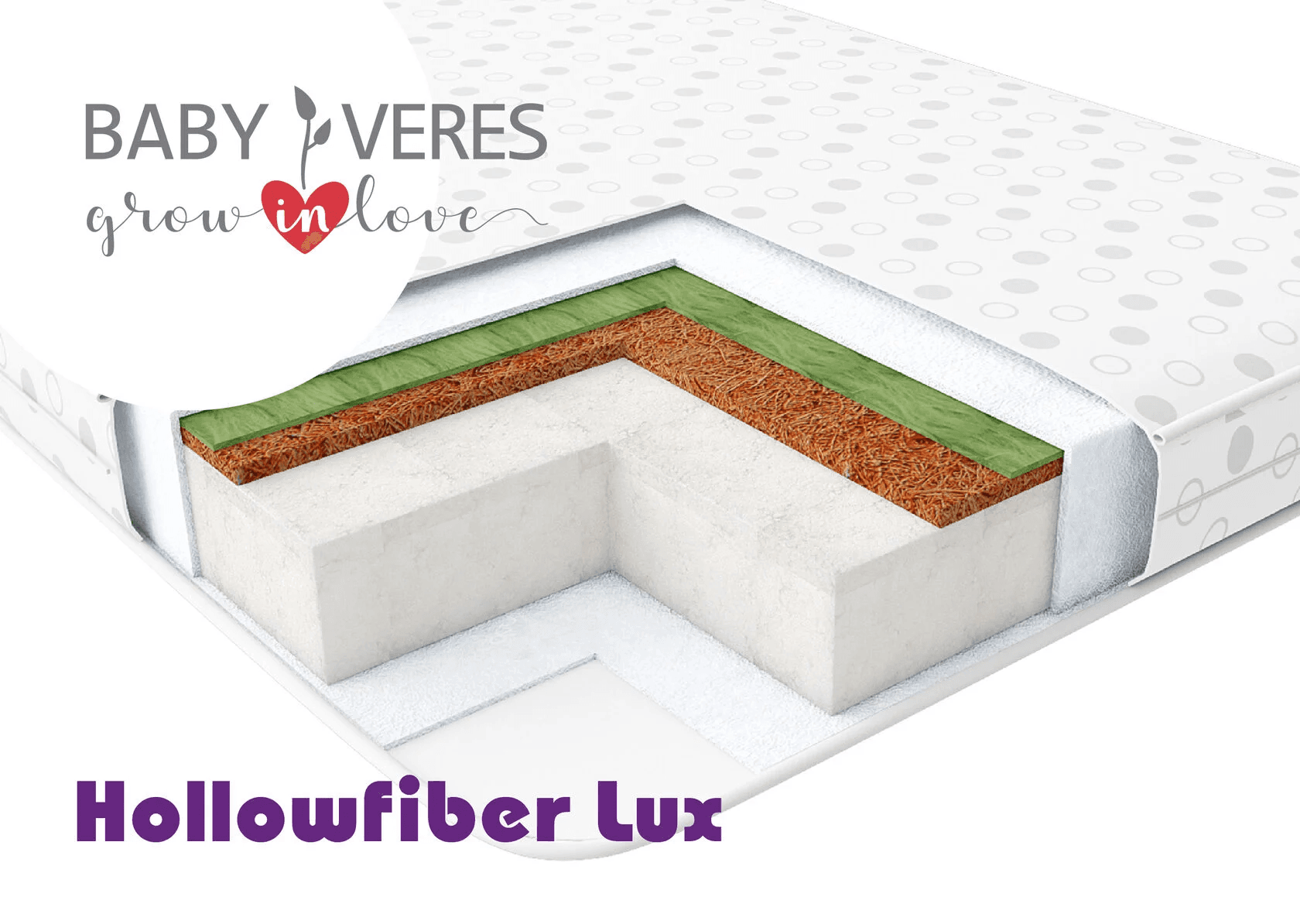 Матрац Верес Hollowfiber LUX 120х60х12 см 50.3.03