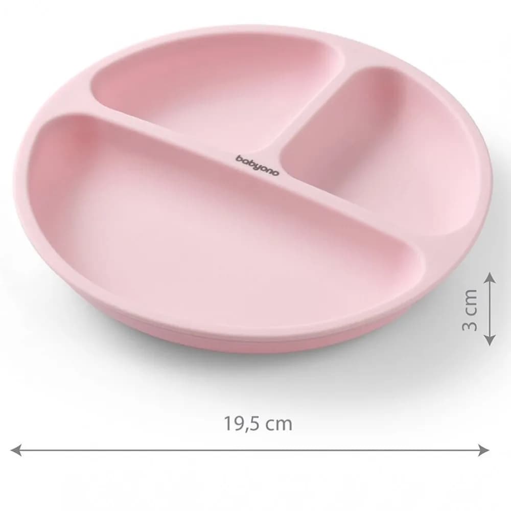 Тарілка на три секції на присосці BabyOno 1482/02 фото 2